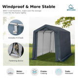 MFSTUDIO Outdoor Storage Sheds 6x10 ft, Portable Carport Shelter Garages Heavy Duty Canopy with Rolled up Zipper Doors, Outside Utility Shed Garage Tent for Motorcycle, Bicycles and Camping Tools MFSTUDIO