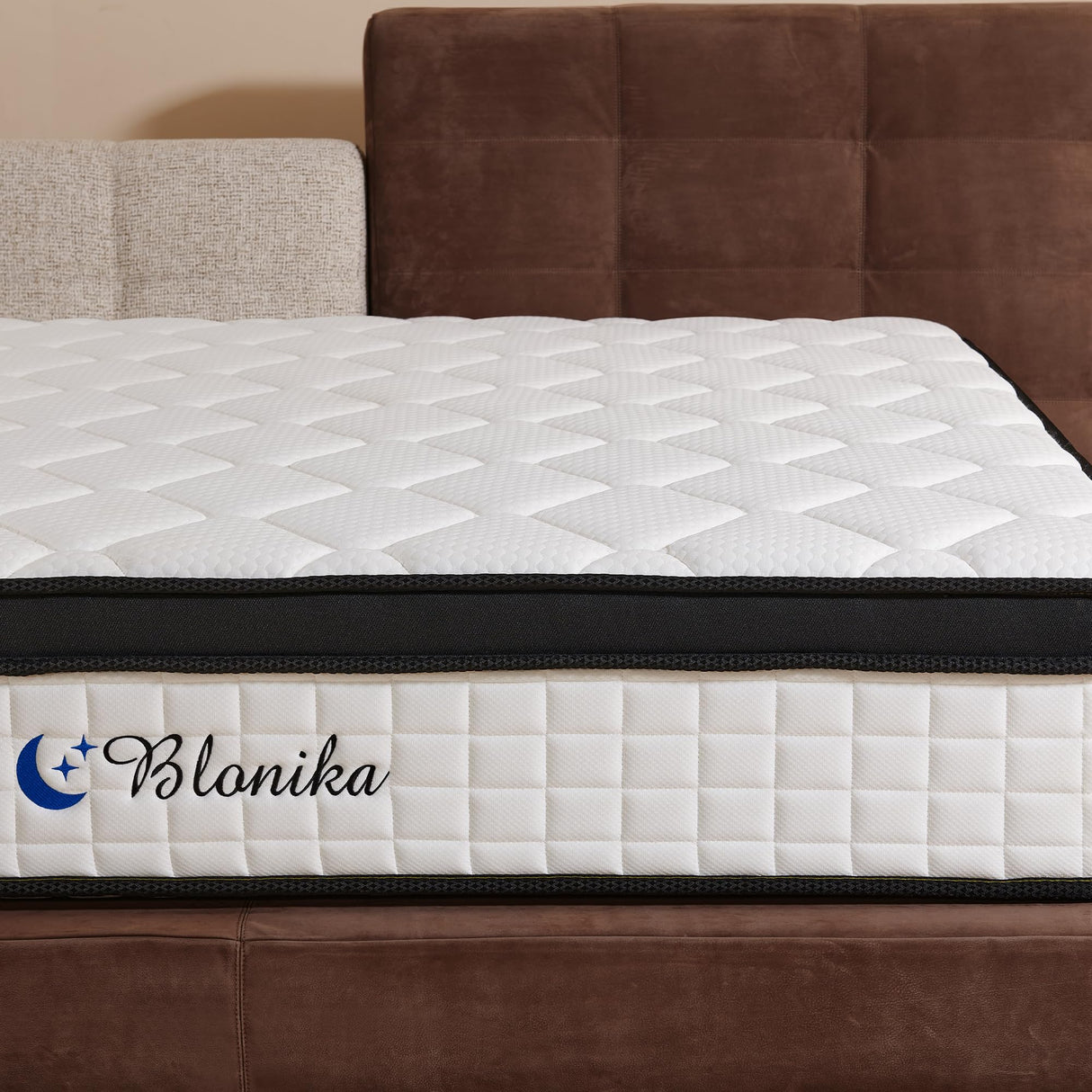 BLONIKA Full Size Mattress, 10 Inch Full Mattress in a Box, Medium Firm, Memory Foam with Individual Pocket Spring for Pressure Relief & Motion Isolation, Strong Edge Support BLONIKA