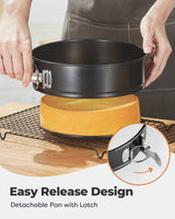 Kootek Cake Pan Set of 3, Nonstick Springform Pans with Removable Bottom, 4, 7, 9 Inch Round Cheesecake Baking Pans with 50 Pcs Parchment Paper Liners Kootek