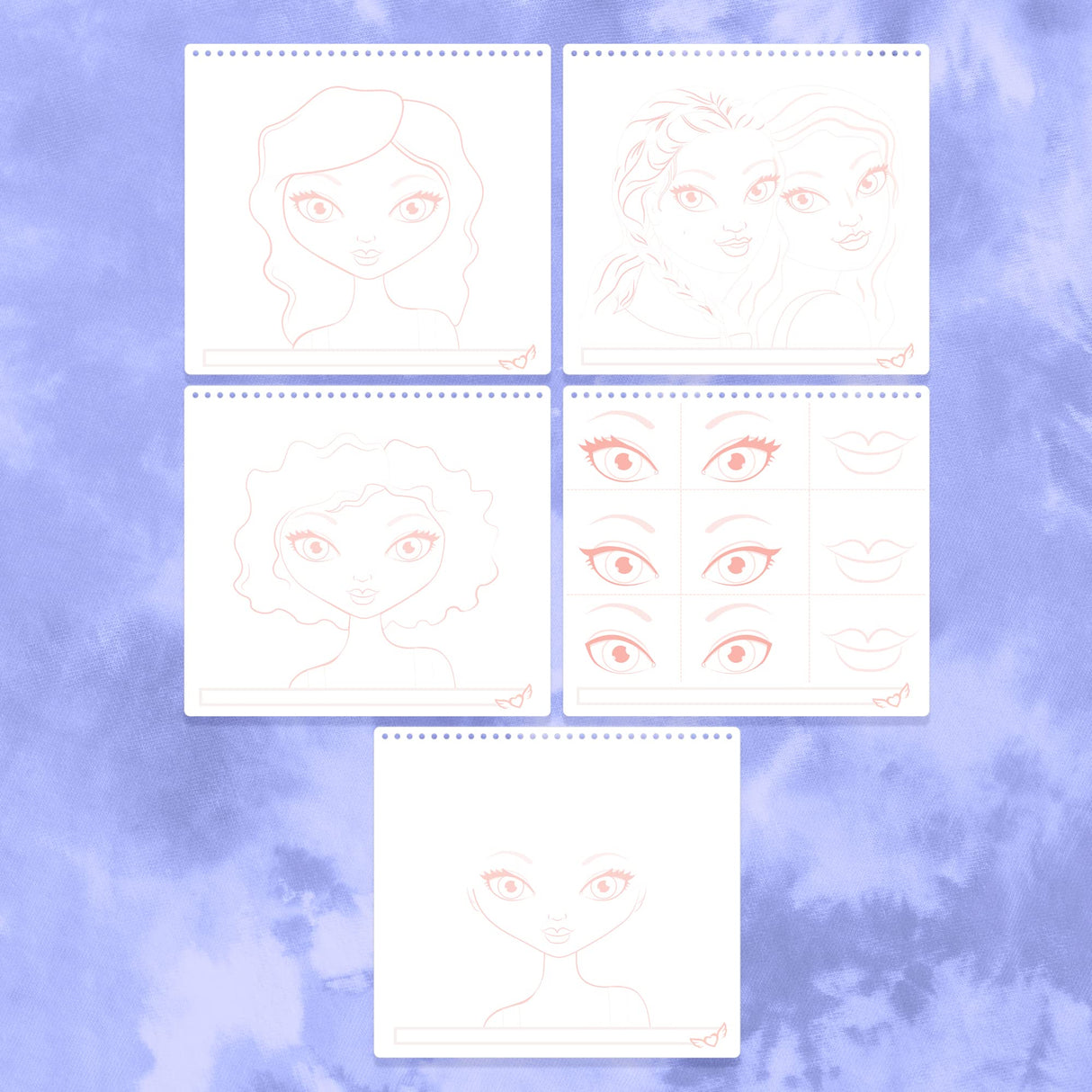 Fashion Angels Make-up & Hair Design Sketch Portfolio (11452) Sketchbook for Beginners, Sketchbook with Stencils and Stickers for Ages 6 and Up Fashion Angels