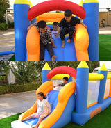 HuaKastro 20.5FT(L) Extended Inflatable Obstacle Course Bounce House for Kids Party Easter Event, with Various Obstacles: Tunnel, Crossing Wall, Jungle, Jumping Area, Climbing Wall and Slide HuaKastro