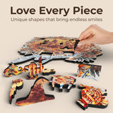 Crafthub Harry Potter Wooden Puzzles for Adults – A3 Size with 155 Pieces Wood Puzzles – Hogwarts Castle – Jigsaw Puzzles with Unique Shapes – 10.8" x 11.9" CRAFTHUB