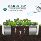 Land Guard 8×4×2 ft Galvanized Raised Garden Bed Kit, Galvanized Planter Raised Garden Boxes Outdoor, Large Metal Raised Garden Beds for Vegetables. Land Guard