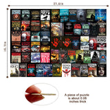 Stephen King Horror Novels 1000 Pieces Large Jigsaw Puzzles for Adults and Teens Ages 12 and Up Intellectual Puzzles Personalized Gift Ideal for DIY,Relaxation,Hobby,Entertainment 19.7x27.6 Inches BAIMAN
