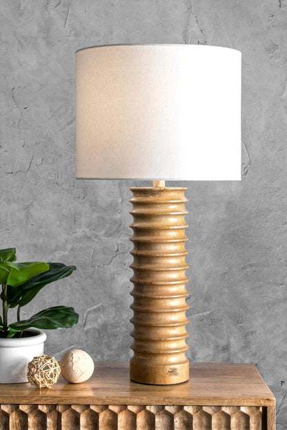 nuLOOM Canton 25" Wood Table Lamp - WoodArtSupply