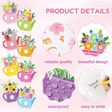 Gersoniel 24 Sets Mother's Day Crafts for Kids Classroom Card Making Kits DIY Greeting Cards Set 24 Cards 24 Envelopes 24 Sheets Stickers for Toddler Kids School Handmade Activities Gersoniel