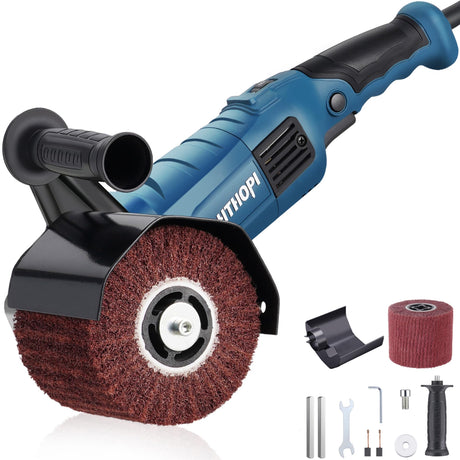 LDHTHOPI 1800W Burnishing Polishing Machine, 110V Handheld Electric Stainless Steel Polisher, 8 Variable Speed, 3100RPM for Metal, Stainless Steel, Wood LDHTHOPI