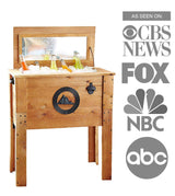 Rustic Outdoor Beverage Cooler for Patio - 45 Qt. - Rustic Brown BACKYARD EXPRESSIONS PATIO · HOME · GARDEN