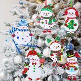 Winlyn 24 Sets Christmas Craft Kits Winter Crafts DIY Christmas Snowman Ornaments Decorations Art Sets Snowman Christmas Foam Stickers Arts and Crafts for Kids Holiday Art Project Classroom Activities Winlyn