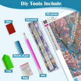 VCLKDIY Winter House Tree Diamond Art Kits for Adults, 5D Diamond Painting Kits for Adults Beginners, DIY Full Round Drill Diamond Dot Painting Gem Art Kits for Adult, Home Wall Decor 13.8x13.8 Inch VCLKDIY