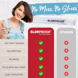 Slobproof Touch-Up Paint Pen - Refillable Paint Brush Pens - Touch-Up Paint Pens for Walls, Window, Wood - Fillable Paint Pens w/ Any Paint Types (Fill with Own Paint for a Precise Match), 2-in-1 Pack Slobproof