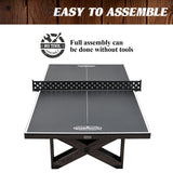 Barrington Billiards Fremont Collection Official Size Table Tennis Table, Black Top/Brown Frame Barrington Billiards