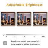 Jartoil Vanity Desk with Lighted Mirror and Charging Station, Extra Large Mirror Vanity Dresser with Storage Shelves, Modern Vanity Set with Nightstand, Cushioned Stool (White-1) Jartoil