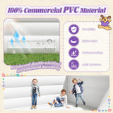 Albott 13.1x13.1x10 FT Commercial PVC Inflatable White Bounce House for Kids, Large White Castle Bounce House with 950W Blower & Higher Inflatable Wall for Wedding Birthday Party Albott