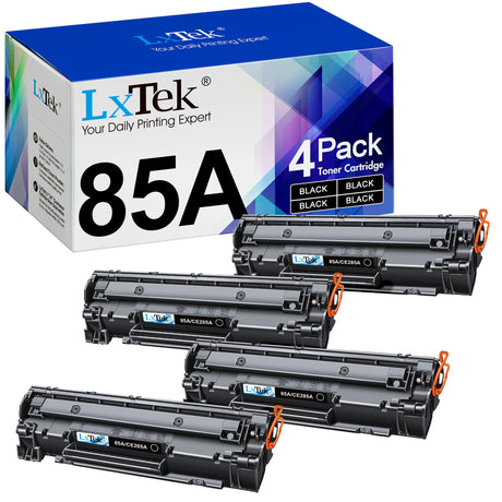 LxTek Compatible Toner Cartridge Replacement for HP 85A CE285A to Compatible with Laserjet Pro P1102W Pro P1109W M1212NF M1217NFW (Black, 4-Pack) LxTek