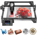 Ray5 10W Laser Engraver with 3.5" Touch Screen, Laser Cutter and Laser Engraving Machine Speed 10000mm/min and High Precision Laser Spot 0.06mm, Laser Engravers for DIY Handicrafts Wood,Metal,Acrylic COCONUT 3D
