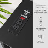 Yaheetech 40" Console Table with Power Outlets and USB Ports, Wood Entryway Table with Charging Station & Storage Shelf, Narrow 2-Tier Sofa Table for Living Room Hallway Foyer, Black Yaheetech