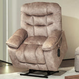 EONIX Large Lay Flat Power Lift Recliner Chair for Elderly with Heat and Massage, 400lbs Dual Motor Electirc Lift Chair with Extended Footrest, SLRY007062, Beige EONIX