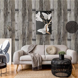 Livebor Gray Wood Peel and Stick Wallpaper Faux Wood Contact Paper 17.7inch x 118.1inch Wood Wallpaper Peel and Stick Shiplap Contact Paper Planks Self Adhesive Wallpaper Distressed Wood Wall Paper Livebor