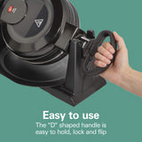 Hamilton Beach 26201 Belgian Waffle Maker with Removable Nonstick Plates, Double Flip, Makes 2 at Once, Black Hamilton Beach