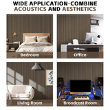 2-Pack 47.3"x23.6" Walnut Acoustic Wood Slat Wall Panels - Soundproof 3D Textured Panels for Noise Reduction & Modern Interior Decor | Easy Install for Living Room, Bedroom & Office laapee