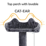 Topeakmart 57 inches Multi-Level Cat Tree Cat Condo with Scratching Posts Kittens Activity Tower Pet Play House Furniture Topeakmart