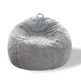 BCU Bean Bag Chair Cover Ultra Soft Fluffy Faux Fur Beanbag Cover Plush Living Room Chairs Cover for Adults and Kids, Grey BCU