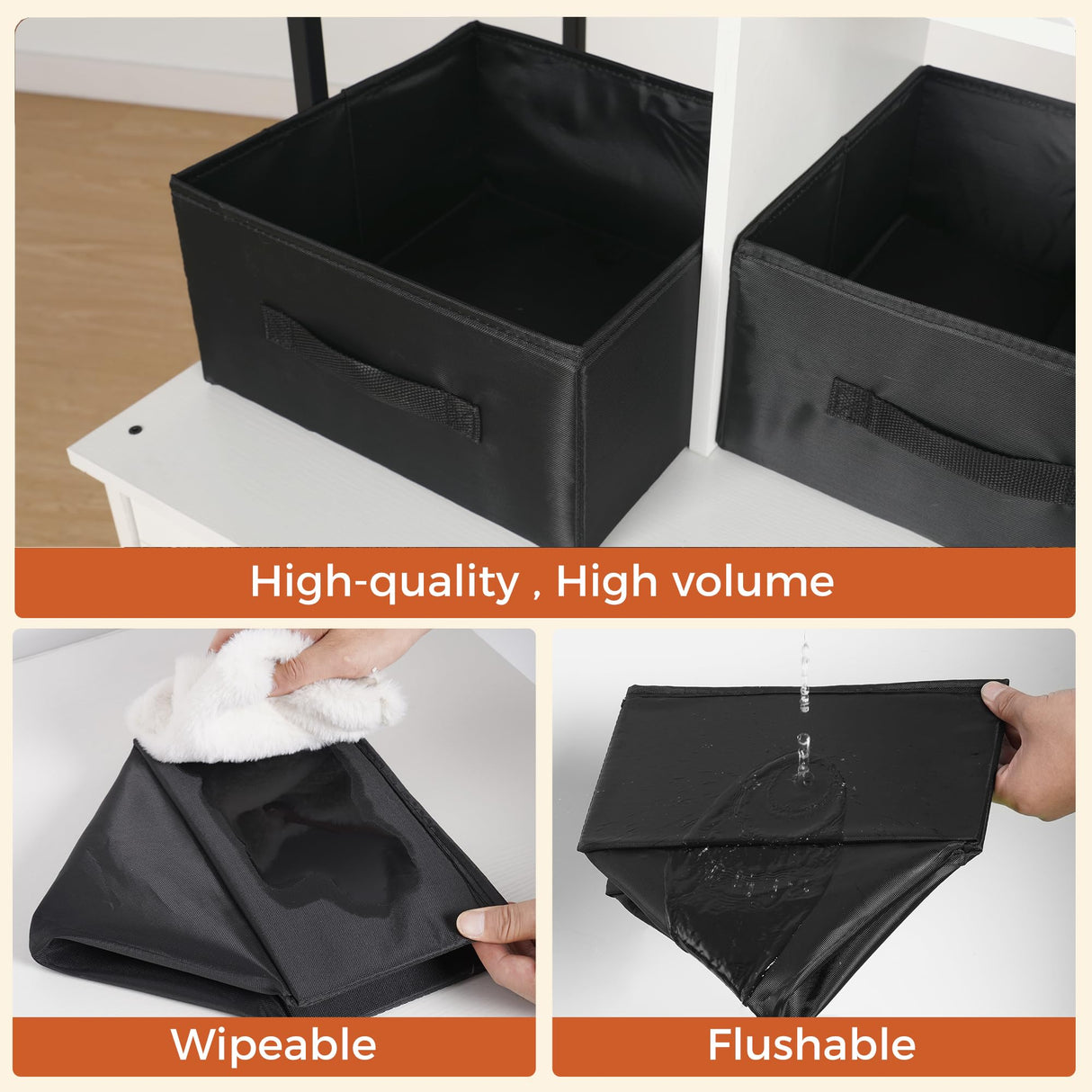 DWANTON Litter Box Enclosure with 3 Storage Shelves and 2 Drawers, 2-in-1 Hidden Cat Litter Box Enclosure Furniture with Shelf, Reversible Entrance, Washable Drawers, 61.8-Inch, White Dwanton