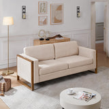 Christopher Knight Home Bricez 79" Sofa Couch, Cozy Upholstered 3-Seater Sofa, Oversized Loveseat, Comfy Fabric Couches for Living Room and Office, Modern Couch and Sofa, Wooden Frame, Taupe Beige Christopher Knight Home