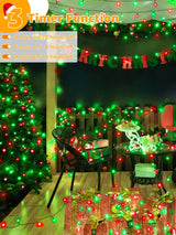 BrightChristmas 500 LED 164 FT Christmas Lights, Waterproof String Lights with Remote and Timer, Christmas Tree Lights with 8 Modes Dimmable, Fairy Lights for Holiday Decor (Red and Green) BrightChristmas