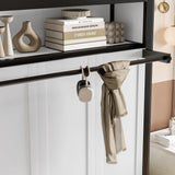 Harper & Bright Designs Twin Size Murphy Bed with Shelves, Metal Foldable Wall Bed Frame, Space-Saving Cabinet Murphy beds, White Harper & Bright Designs