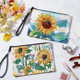 Geyoga 2 Pieces DIY Diamond Painting Purses 5D DIY Diamond Painting Handbag Diamond Art Wristlet Clutch Bag for Women Girls Art Craft Makeup Gift (Sunflower) Geyoga
