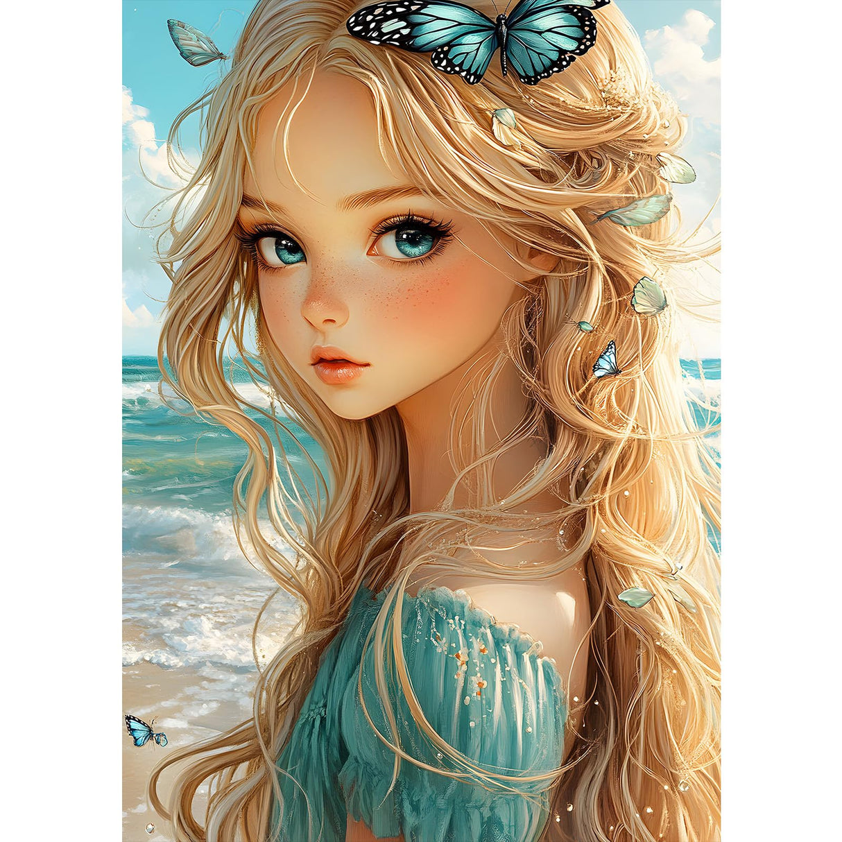 MXJSUA 5D Fairy Diamond Painting Kits, DIY Embroidery Diamond Art Painting Full Kit, Diamond Painting Kits Cross Stitch Painting for Adults Beginners 12x16 Inch MXJSUA