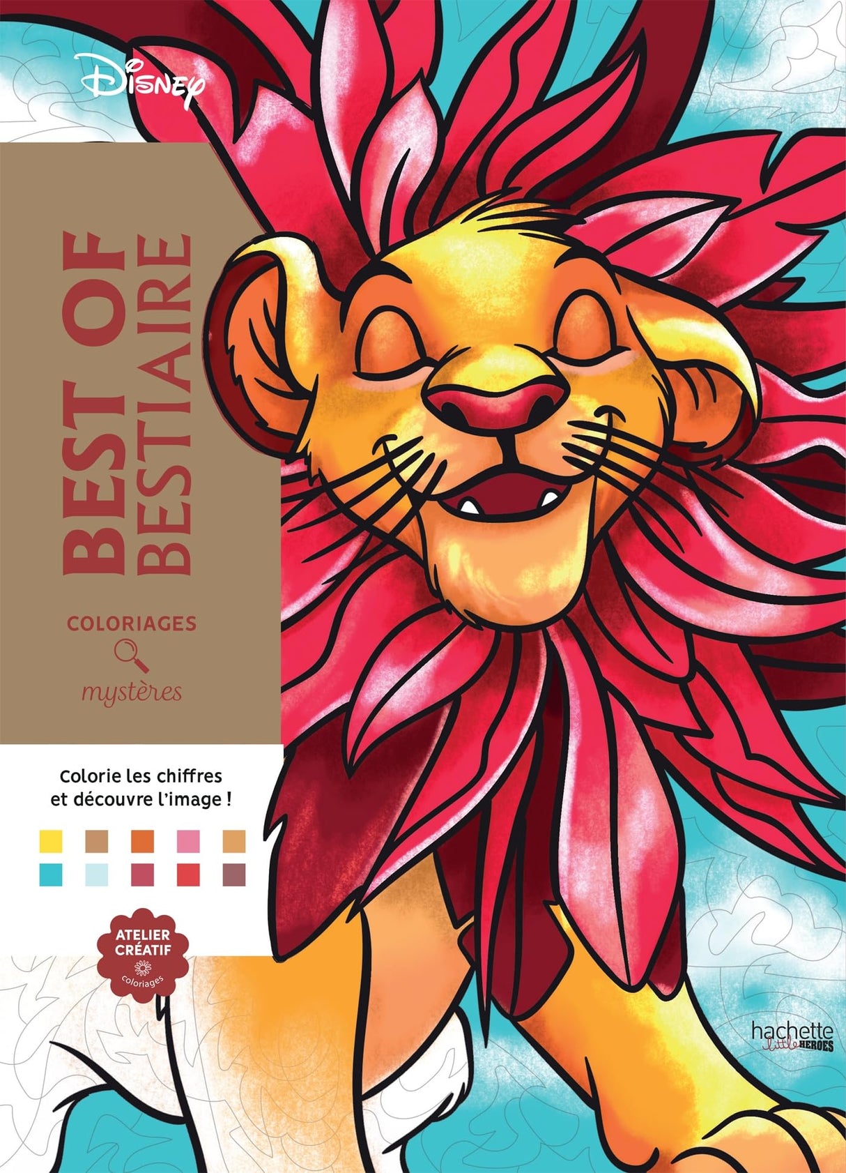 Coloriages mystères Disney - Best of Bestiaire WoodArtSupply