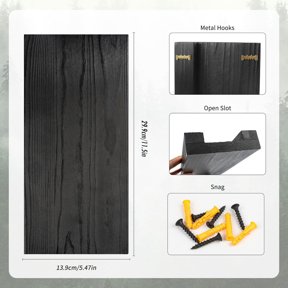 Wlicon 2 Pack Wood Wall Planters Vase for Dried Flowers and Artificial Greenery Plants Holder Wood Wall Decor for Living Room Bedroom Kitchen Home Office Decoration, Modern Farmhouse Wooden Wall Vases Wlicon