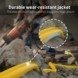 12/3 Gauge Heavy Duty Outdoor Extension Cord 100 ft Waterproof with Lighted end, Flexible Cold-Resistant 3 Prong Electric Cord Outside, 15Amp 1875W 12AWG SJTW, Yellow, ETL HUANCHAIN huanchain