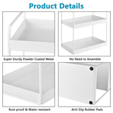 3-Tier Bathroom Countertop Organizer Vanity Tray Cosmetic & Makeup Storage Kitchen Spice Rack Standing Shelf, White Aisung