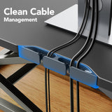 HUANUO Standing Desk Converter, 32” Sit to Stand Desk with Keyboard Tray, Height Adjustable Stand Up Desk Riser for Home Office, Dual Monitor and Laptop Workstation, Black HUANUO