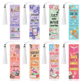 8 Pieces Book Lovers Diamond Art Bookmarks 5d Beaded Bookmark Acrylic Tassel Bookmark for DIY Making Beginners Kids Adults Arts Craft Supplies clothmile