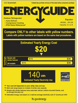 Equator 2.3cf Outdoor/Indoor Refrigerator IPX4 SS Builtin/FS 85 Cans Quiet 42dB Equator