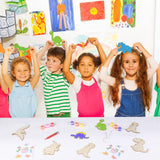 JOTIKO 24 Pack Dinosaur Party Favors Painting Toys – Kids Birthday Goodie Bag Filler Pinata Stuffers Classroom Prizes Exchange Gifts, Dinos Wood Keychain Paint Kits Arts and Crafts for Kids Girls Boys JOTIKO