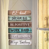 6 Pieces Rustic Wall Hanging Plaque Sign Inspirational Wall Art Farmhouse Wooden Door Signs Positive Plaque with Quotes Motivational Quote Decor for Office Bedroom Living Room(Retro Style) Blulu