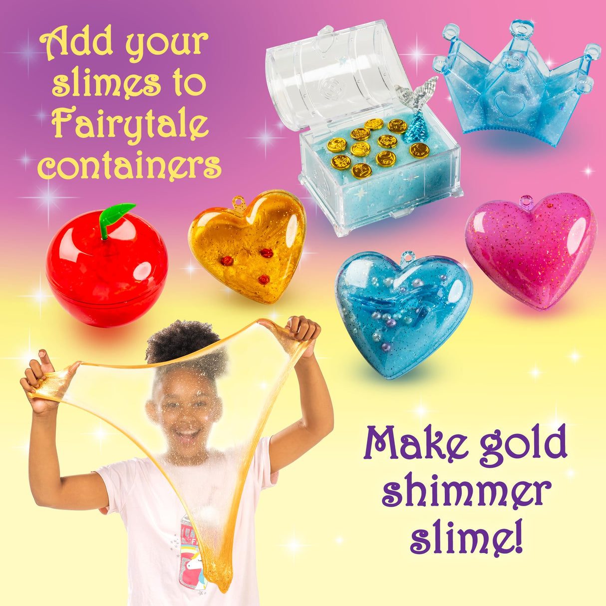 GirlZone Princess Slime Kit - 42-Piece Apple-Scented DIY Slime Making Set with Activator, Heart Containers & Add-Ins - Gift for Girls Ages 7+ GirlZone