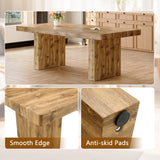 Ganooly Dining Table Set for 8, 78.7" Large Wood Dinner Set for 8 with Faux Leather Chairs, 8 Seater Modern Dining Room Table Sets for Kitchen, Farmhouse Ganooly