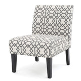 Christopher Knight Home Kassi Fabric Accent Chair, Grey Geometric Patterned Christopher Knight Home