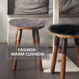 4 Pieces Faux Fox Fur Square Fabric Shaggy Fur Patches Fabric Cuts Chair Cover Seat Cushion Pad for DIY Craft(Khaki, White, Black, Gray) Tatuo