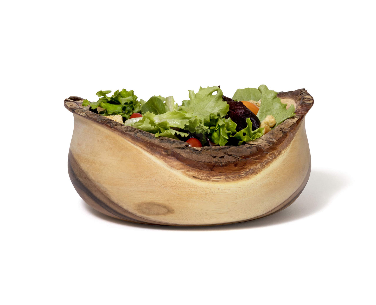 Lipper International 1094 Acacia Rustic Tulip Serving Bowl, Medium