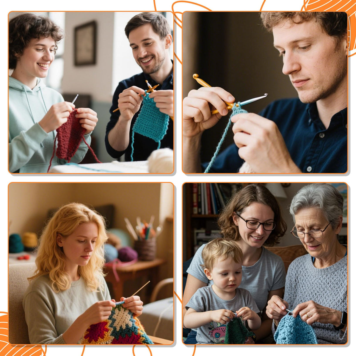 Yinsun 12 Acrylic Yarn Skeins, 12 Colors Starter Mini Crochet Bulk Yarn for Child, Adult Knitting Crochet Crafts (12 x 15g) Yinsun