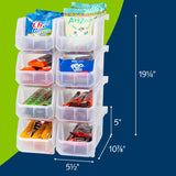 ReadySpace Plastic Containers for Organizing and Storage Bins for Closet, Kitchen, Office, Garage or Pantry Organization, Stackable Bins, Medium (11" x 5" x 5.5"), 8-Pack, Clear ReadySpace
