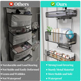 HapiRm Over Door Organizer Storage - Separable Door Organizer Hanging with 6 Metal Large Capacity Baskets for Bathroom Bedroom Kitchen Pantry Closet (Black) HapiRm